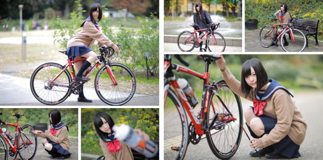 「セーラー服とロードバイク」で眼福眼福。旬のコスプレイヤーを起用した自転車プロモコンテンツ開設。