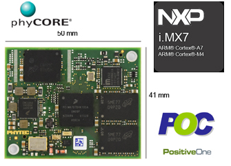 NXP i.MX7搭載システムオンモジュールphyCORE-i.MX7の販売開始