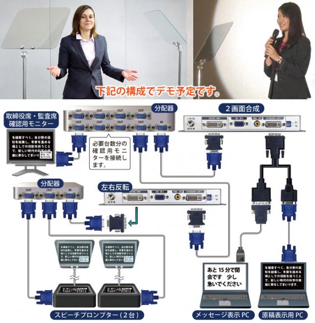 「Inter BEE 2017」出展内で株主総会向けスピーチプロンプターセットの体験コーナー設置