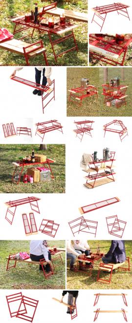キャンプシーンを彩る、ポップな赤さ。自由自在に組み上げられるアウトドア家具「カシス」シリーズ発売。