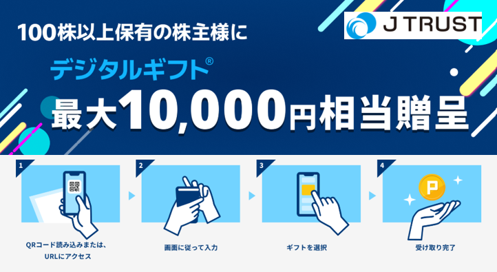 【利回り最大13%相当】100株以上保有の株主様に最大10,000円相当のデジタルギフト®を贈呈！ 