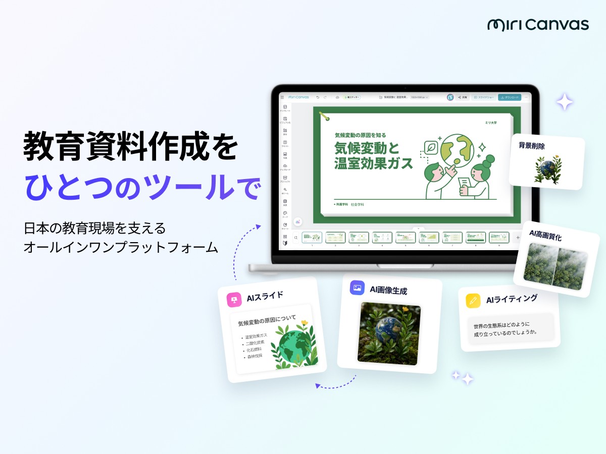 AI機能搭載『ミリキャンバス』MiriCanvas、国内ユーザー累計20万人を突破