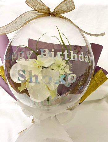 お誕生日向きフラワーバルーン