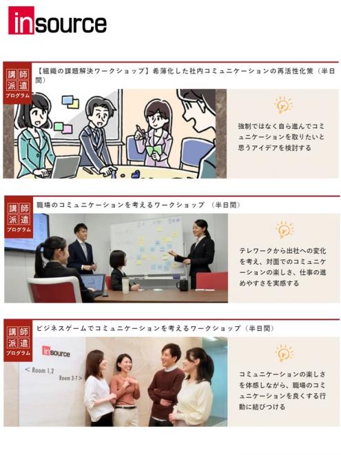 職場の課題解決のためのワークショップシリーズを新たに開発