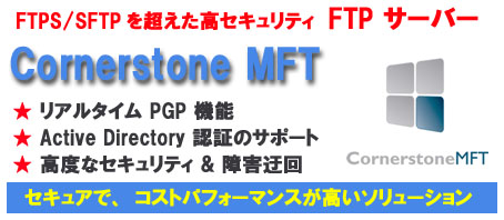 リアルタイム PGP モジュールを装備した高セキュリティ FTP サーバー