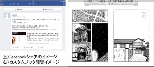 電子書籍サイト「手塚治虫マガジン倶楽部」にFacebook連携機能