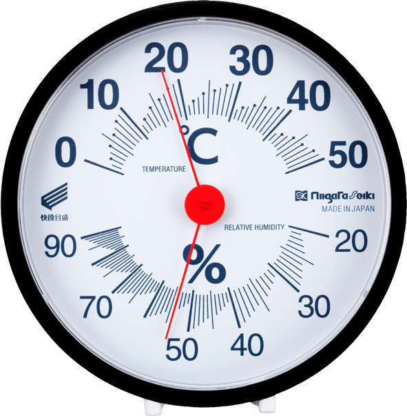 温度計に初採用！離れていても読み取り易い「温湿度計 快段目盛」が新発売。