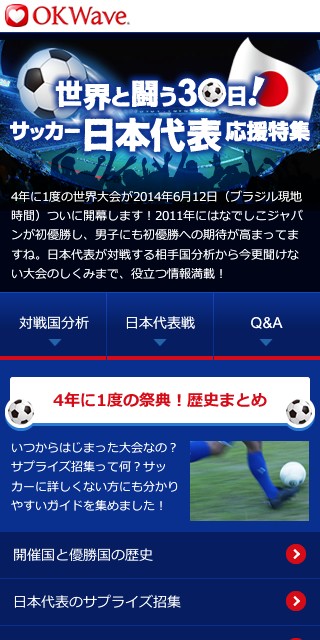 『世界と闘う30日！日本代表応援特集』提供開始