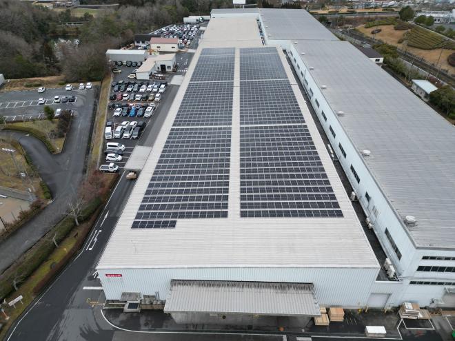 岡山工場　太陽光発電運用開始