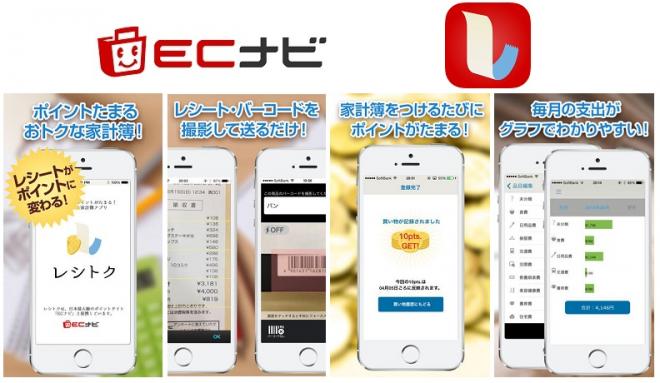 ECナビ、ポイントも貯まる賢くお得な家計簿アプリ「レシトク」をリリース