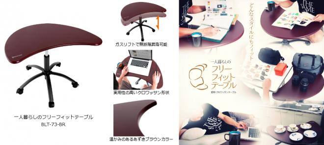 指一本で高さ調節可能なガスリフトを採用したテーブル発売。