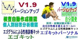 エゴグラム作成キット：エゴキットバージョンアップ V1.90