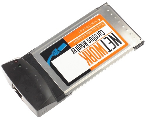 【PCMCIA CardBus LANポート増設】ノートPCにLANインターフェースを増設