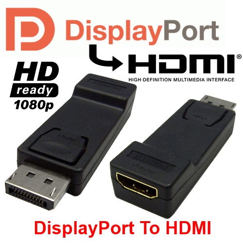 DisplayPort出力搭載のPCを、HDMIに変換して、TVやモニターに出力！
