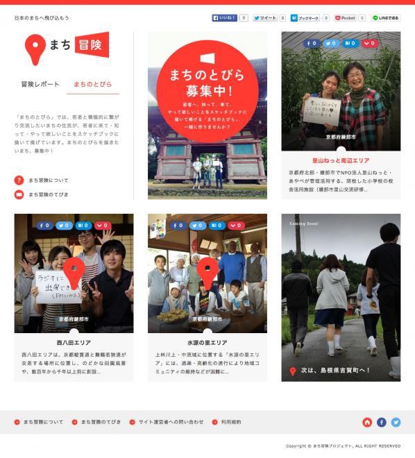 まちと若者を繋ぐWebメディア「まち冒険サイト」公開