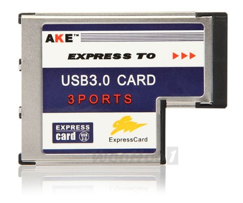 ノートパソコンに USB3.0端子を3ポート増設＜Express Card USB3.0＞