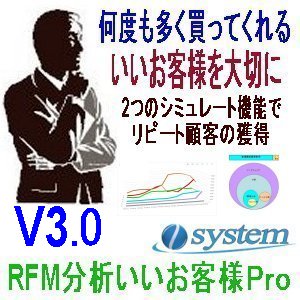 いいお客様をＲＦＭ分析で見つけ出す「RFM分析いいお客様Ｐro」をV3.0にバージョンアップ