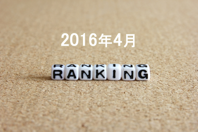 2016年4月のノベルティグッズ人気ランキング　集計結果