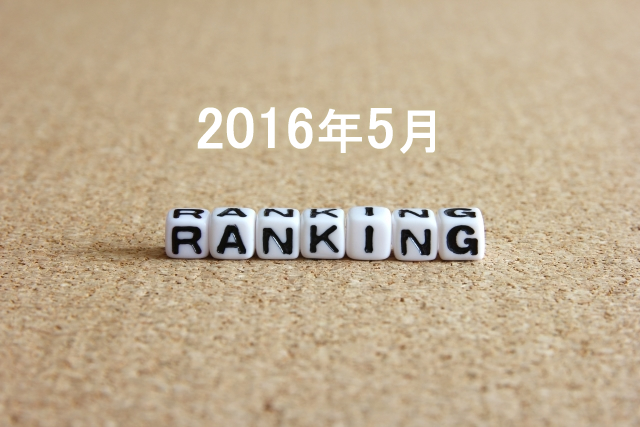 2016年5月のノベルティグッズ人気ランキング　集計結果
