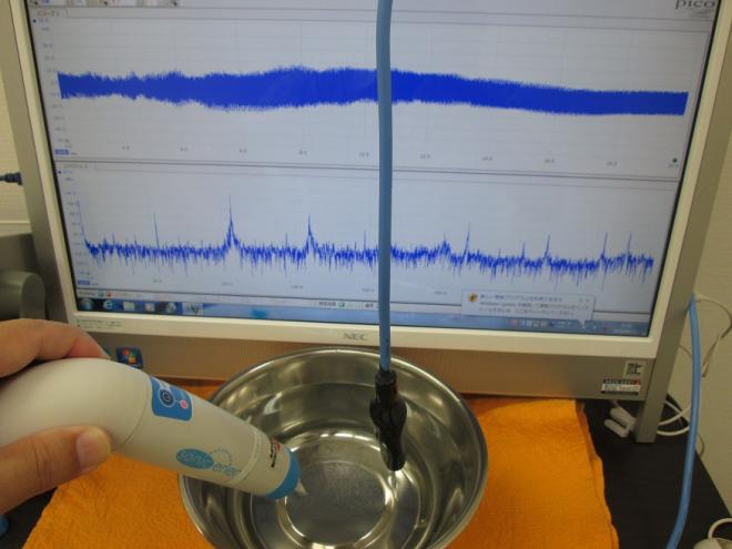 充電式超音波洗浄器（５０ｋＨｚ）を利用した実験動画　Ｎｏ．３