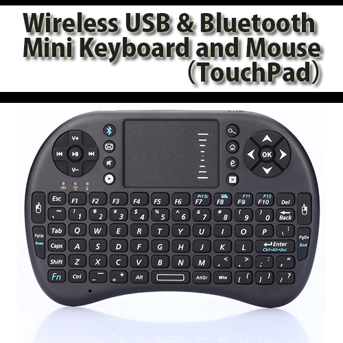 ワイヤレス/Bluetooth  タッチパッド搭載 ミニキーボード
