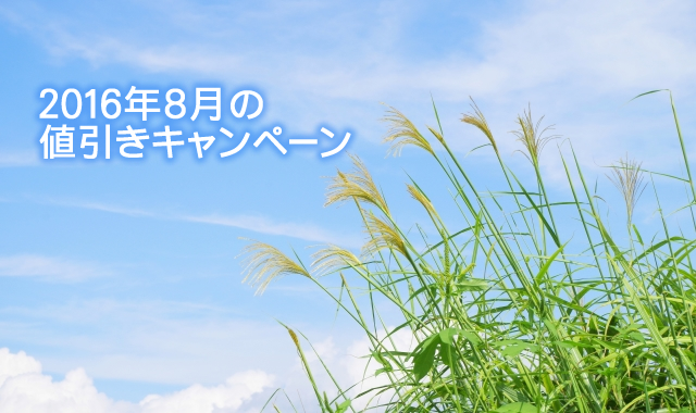 キャンペーン開催のお知らせ 『夏の終わりの大特価、初秋の消費を後押しするノベルティ特集』