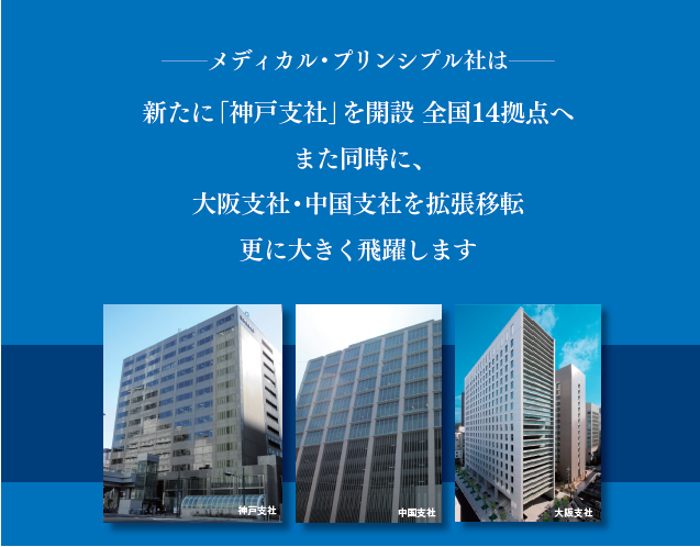 神戸支社（神戸市中央区）開設、大阪支社（大阪市中央区へ）・中国支社（広島市東区へ）移転