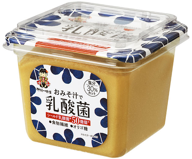 神州一味噌 味噌の新商品　－おみそ汁で乳酸菌－　毎日続ける３つの大切 乳酸菌/食物繊維/オリゴ糖