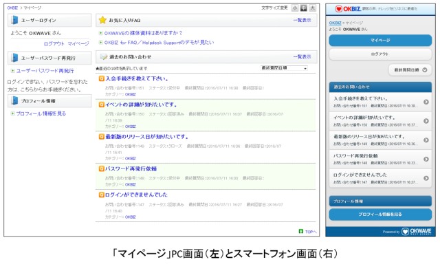 『OKBIZ. for FAQ / Helpdesk Support Ver.7.12』を発売