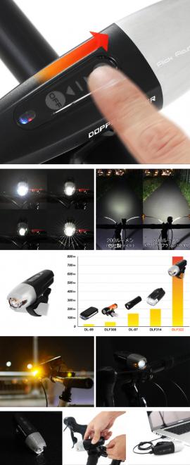 スマホのようにタッチで操作可能。ハイパワー自転車用ライト「フリックフラッシュ800」発売。