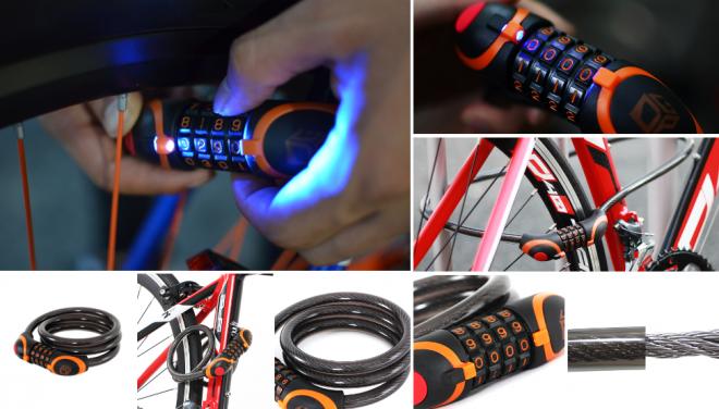 手元を照らしてスムーズな施錠・解錠をサポート。自転車用「ダイヤルコンボLEDワイヤーロック」発売。