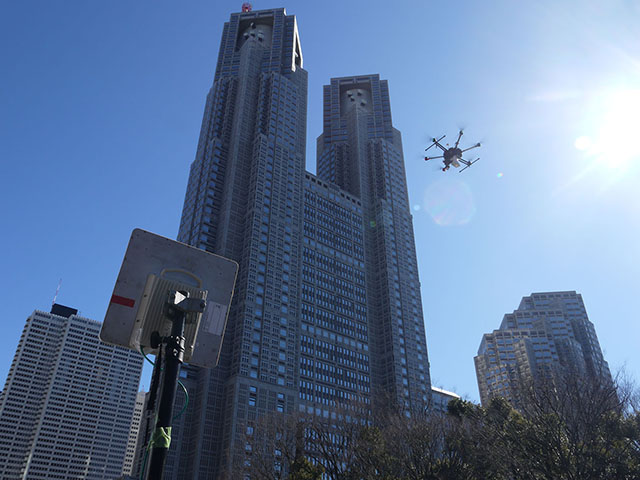 ドローンを活用した超高層ビル街の災害対応実証実験に参加～長距離無線通信による拠点間通信システムを構築