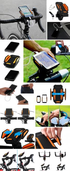 電池切れで迷子…を回避！充電しながらスマホを自転車に固定できる、バッテリーつきスマホホルダー発売。