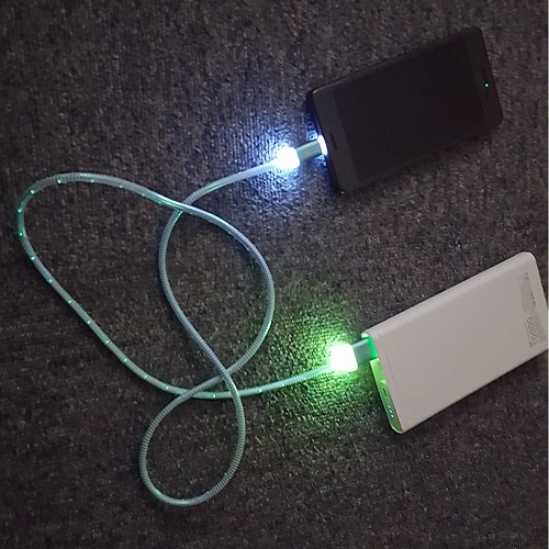 淡い光がケーブルを彩る Micro USB ケーブル 1m