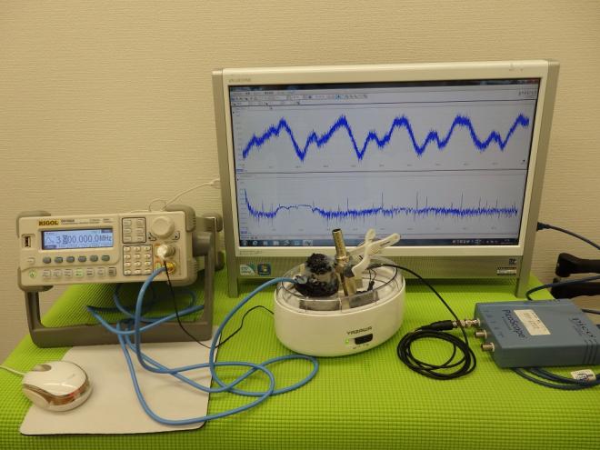 音圧測定装置：超音波テスターを利用した実験動画