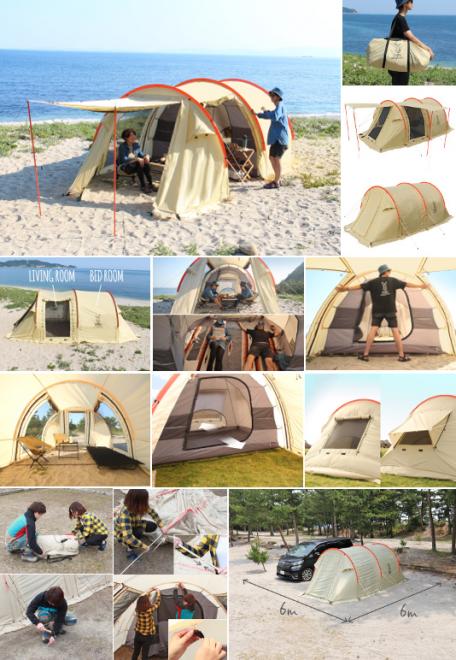 カップルや3人家族のオートキャンプに最適。大ヒット中の「カマボコテント」シリーズに、ミニサイズ登場。