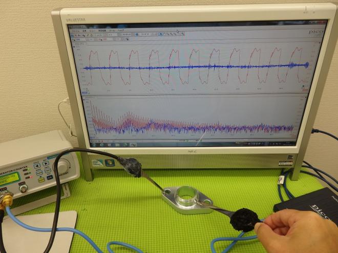 音圧測定装置：超音波テスターを利用した実験動画　Ｎｏ．２