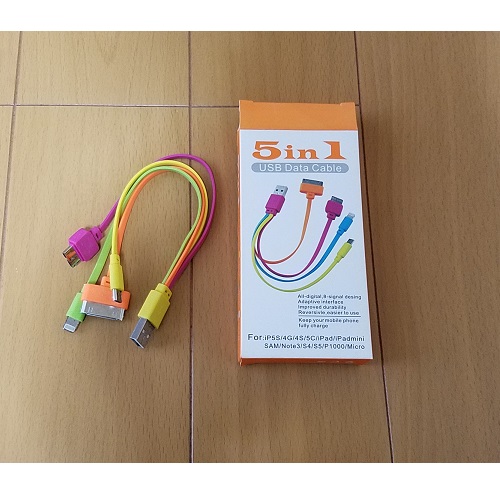USB to ［iPhone/iPad mini/GalaxyS4/5/Note3］ケーブル