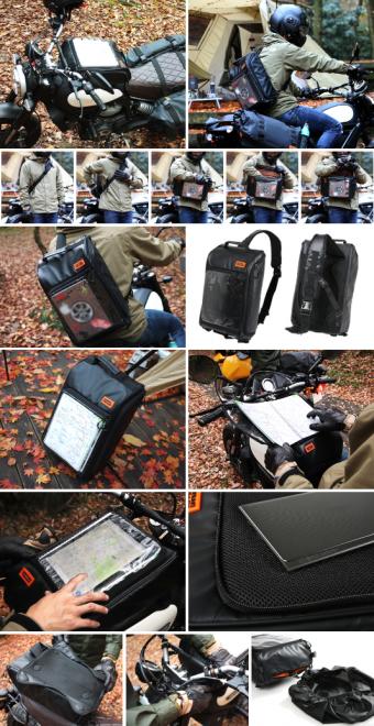 自転車由来のスマートな見た目と使い勝手。降車時も扱いやすいバイク用スリングバッグ兼タンクバッグ発売。