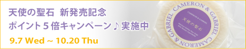 キャメロン&ガブリエル「天使の聖石 新発売記念 ポイント5倍キャンペーン♪」実施のご案内