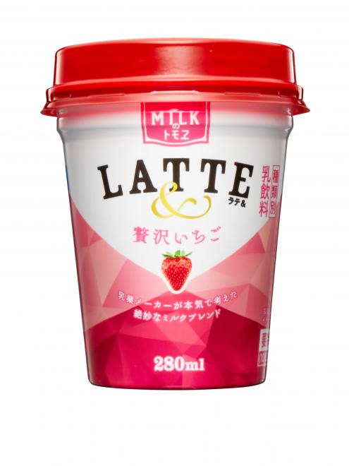 トモヱ乳業　LATTE＆ 贅沢いちご　を発売