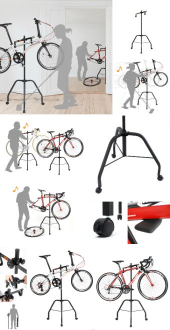 自転車を転がせば夫婦仲もうまくいく？キャスター付き三脚型自転車スタンド「バイシクルウォーカー」発売。