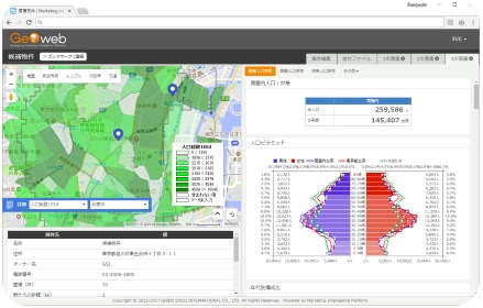 「立地調査と商圏分析を、スマートに」クラウド型商圏分析GIS・GeOweb(ジオウェブ)提供開始