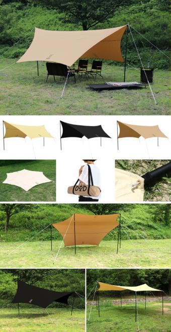 日差しが強くたって、火の粉が当たったって、平気さ。ベーシックなポリコットン製「ヘーキサタープ」発売。