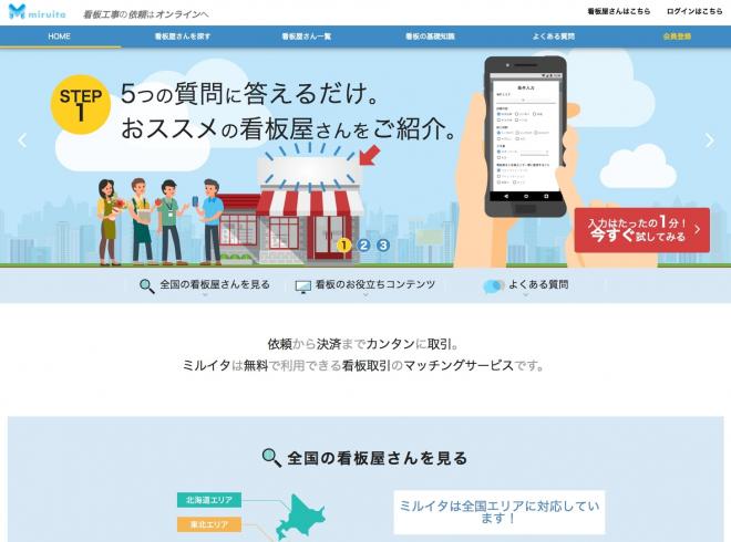 看板取引のマッチングサービス × 職人応援コミュニティ「miruita（ミルイタ）」