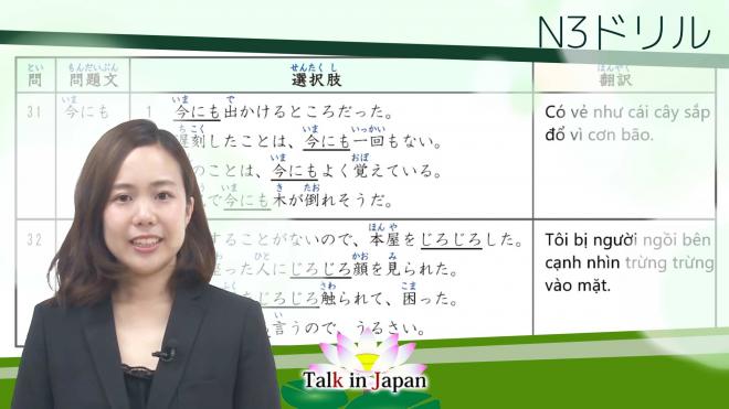 JLPT N3完全解説ドリル ベトナム語字幕版をUdemyで提供