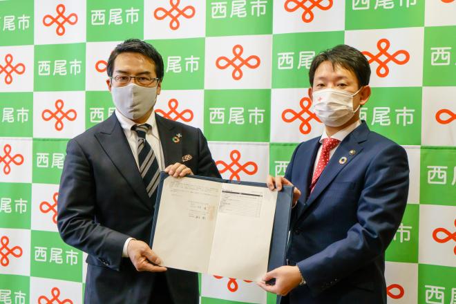 愛知県西尾市と 「大規模災害時における災害資機材等の提供に関する協定」を締結