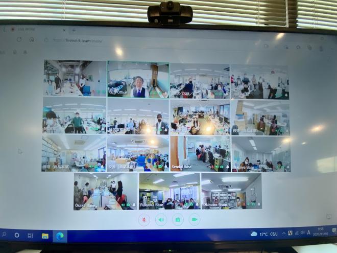 全国の拠点からすぐに社長に話しかけられる!ダイアナが全国15拠点を繋ぐバーチャル統合オフィスを導入