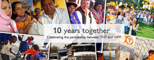 TNTエクスプレス、WFPとのパートナーシップが10周年を迎える
