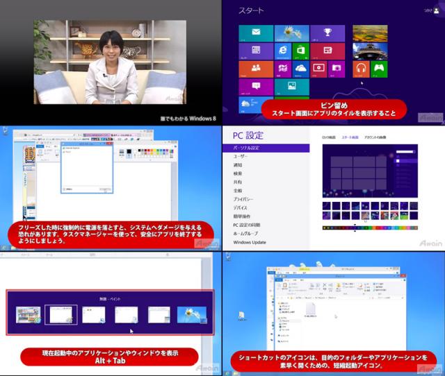 ｅラーニング「Windows 8使い方講座」を動学.tvに12月７日に公開